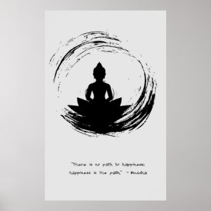 Zen Zitat: Weisheit und Meditation Poster