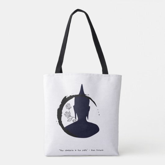 Zen-Zitat: Weisheit und Meditation Tasche (Rückseite)