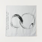 Zen Zitat: Weisheit und Meditation Wandteppich (Vorderseite (Horizontal))