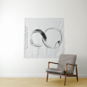 Zen Zitat: Weisheit und Meditation Wandteppich (Beispiel (Horizontal))