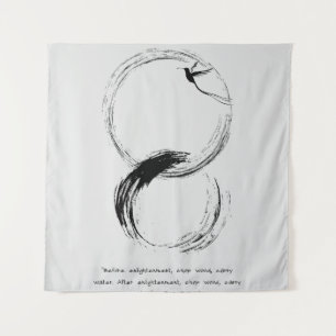Zen Zitat: Weisheit und Meditation Wandteppich
