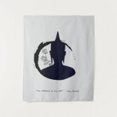 Zen Zitat: Weisheit und Meditation Wandteppich (Vorderseite)