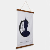 Zen Zitat: Weisheit und Meditation Wandteppich Mit Holzrahmen (Gewinkelt)