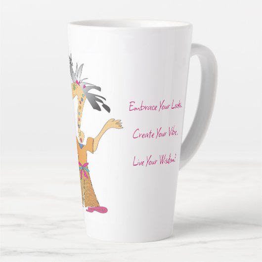 'Zena' - Lebe deine Weisheit (F) Latte-Tasse Milchtasse (Rechte Ecke)