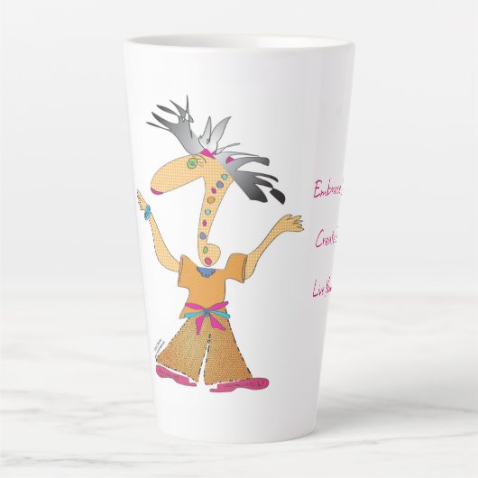 'Zena' - Lebe deine Weisheit (F) Latte-Tasse Milchtasse (Vorderseite)