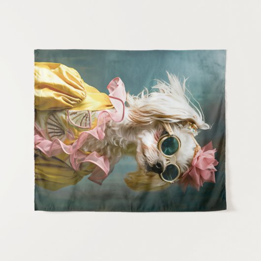 Zena Maltese Wandteppich (Vorderseite (Horizontal))