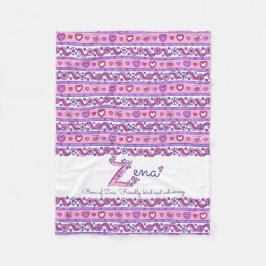 Zena personalisiert Z Name bedeutet Kinderdecke Fleecedecke