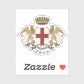 Zêna Wappen (Genua, Ligurien) Aufkleber (Blatt)
