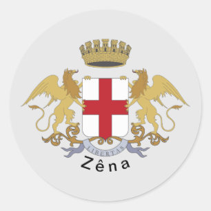 Zêna Wappen (Genua, Ligurien) Runder Aufkleber