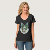 Zenart Gemustert Husky T-Shirt (Vorderseite Vollansicht)