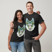 Zenart Gemustert Husky T-Shirt (Unisex)