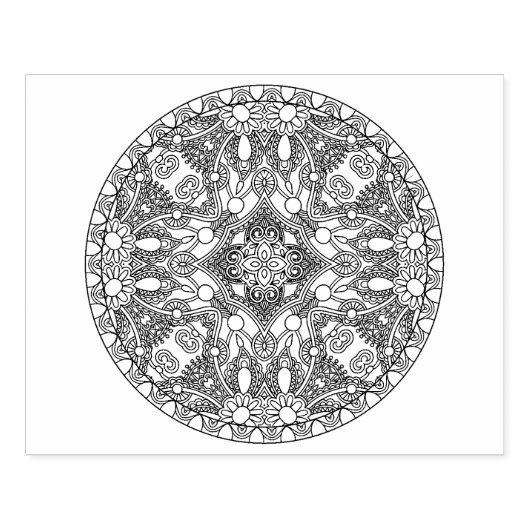 Zendala Design Gummistempel (Prägung)