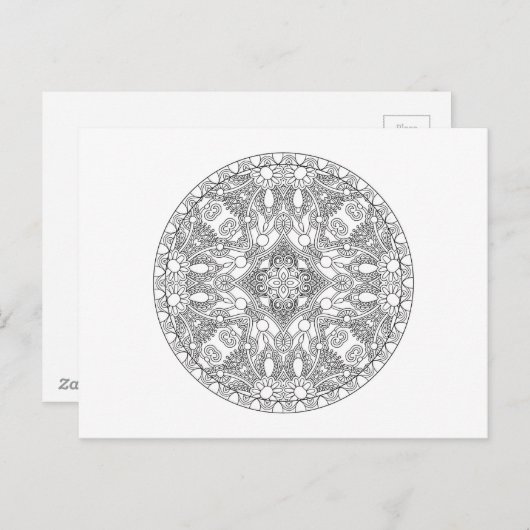 Zendala Design Postkarte (Vorne/Hinten)