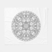 Zendala Entwurf Fleecedecke (Vorderseite (Horizontal))