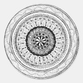 Zendala "Meer" Round Sticker (Vorderseite)