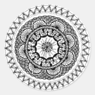 Zendala "Ona" runder Aufkleber