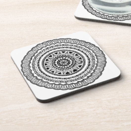 Zendala "Queste" harte PlastikUntersetzer Untersetzer (Linke Seite)