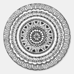Zendala "Queste" runder Aufkleber