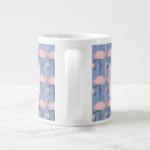 Zender Flamingo-Muster| Monogramm Jumbo-Tasse (Rückseite)