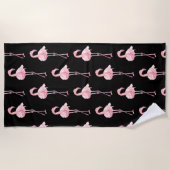Zender Flamingo Serie Design 2 Strandtuch (Vorderseite)