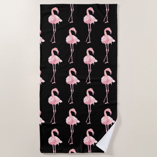 Zender Flamingo Serie Design 2 Strandtuch (Vorderseite)