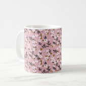 Zender Frühlingskirsche blühen auf rosa Kaffeetasse (Vorderseite Links)