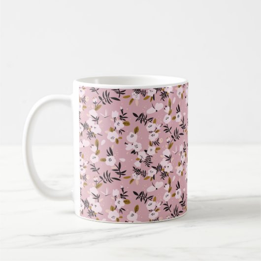 Zender Frühlingskirsche blühen auf rosa Kaffeetasse (Links)