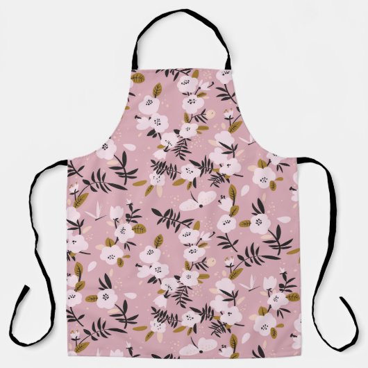 Zender Frühlingskirsche blühen auf rosa Schürze (Vorderseite)