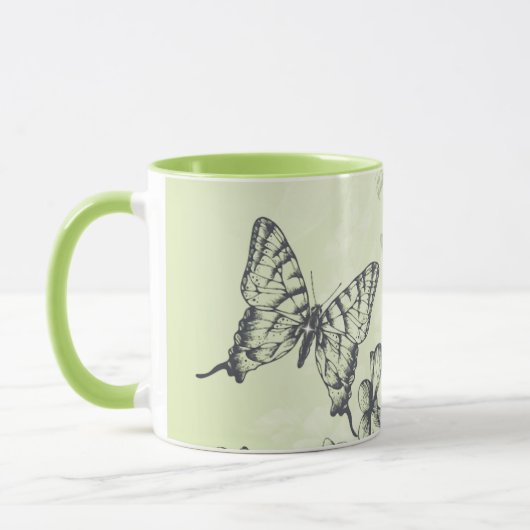 Zender Grüne Schmetterlinge Tasse (Links)