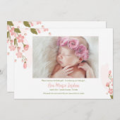 Zender Moments Foto Geburtshinweise Einladung (Vorne/Hinten)