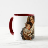 Zender Mother Baby Liebe Script Tasse (Vorderseite Links)