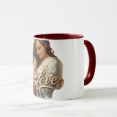 Zender Mother Baby Liebe Script Tasse (VorderseiteRechts)