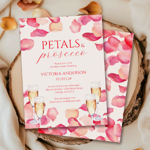 Zender Pink Petals und Prosecco Brautparty Einladung