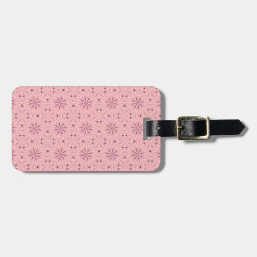 Zender rosa Pixel Gepäckanhänger (Vorderseite horizontal)