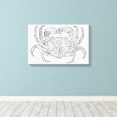 Zendoodle Crab 6 Leinwanddruck (Insitu (Holzboden))