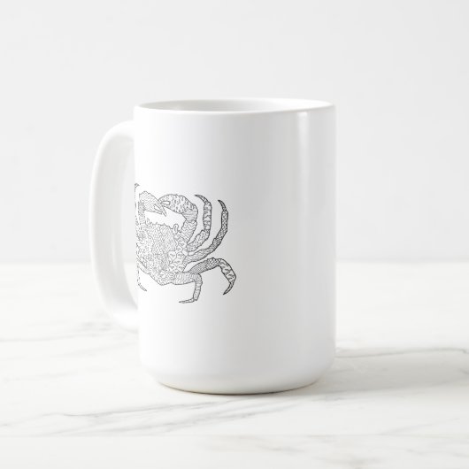 Zendoodle Krabbe Kaffeetasse (Vorderseite Links)