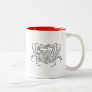 Zendoodle Krabbe Zweifarbige Tasse