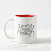Zendoodle Krabbe Zweifarbige Tasse (Links)