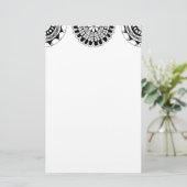 Zendoodle-Mandala-Header 3 Briefpapier (Stehend Vorderseite)