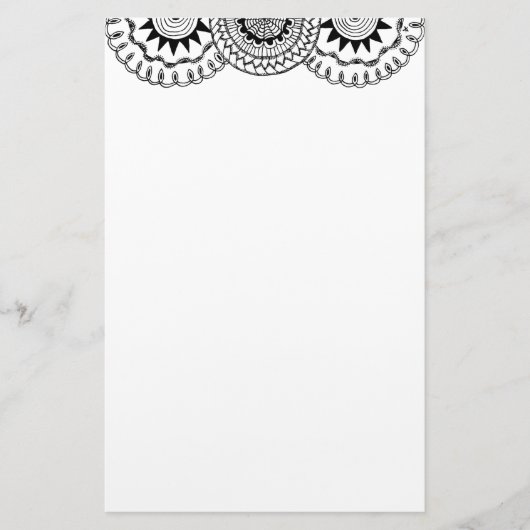 Zendoodle-Mandala-Header 4 Briefpapier (Vorderseite)