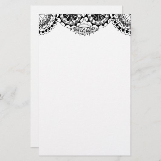 Zendoodle-Mandala-Header 5 Briefpapier (Vorne/Hinten)