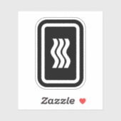 Zener Card | 3 Vertikale Wavy Lines Aufkleber (Blatt)