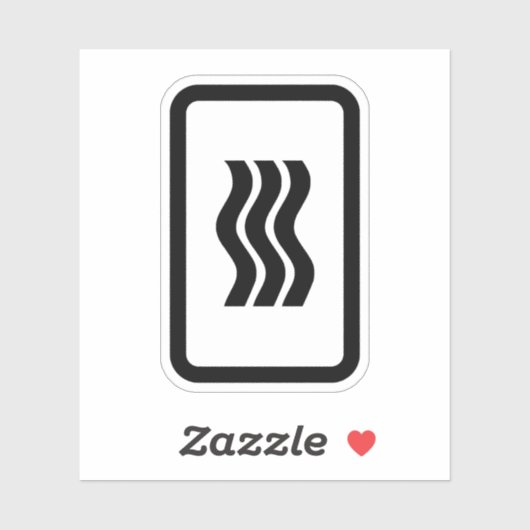 Zener Card | 3 Vertikale Wavy Lines Aufkleber (Blatt)