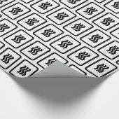 Zener Card | 3 Vertikale Wavy Lines Geschenkpapier (Ecke)