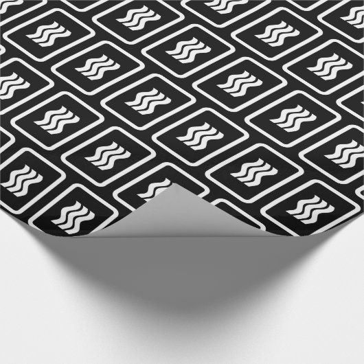 Zener Card | 3 Vertikale Wavy Lines Geschenkpapier (Ecke)