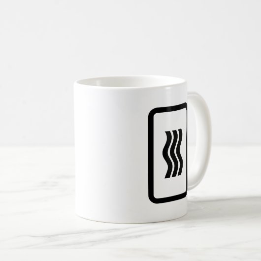 Zener Card | 3 Vertikale Wavy Lines Kaffeetasse (VorderseiteRechts)