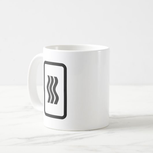 Zener Card | 3 Vertikale Wavy Lines Kaffeetasse (Vorderseite Links)