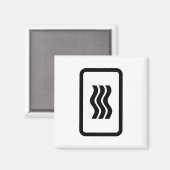 Zener Card | 3 Vertikale Wavy Lines Magnet (Vorderseite/Rückseite)