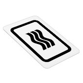 Zener Card | 3 Vertikale Wavy Lines Magnet (Rechte Seite)