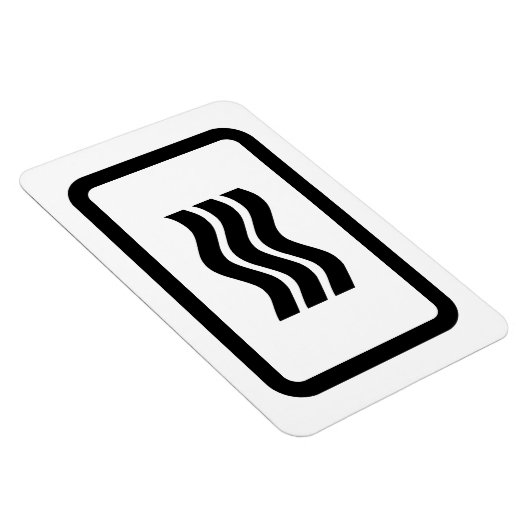 Zener Card | 3 Vertikale Wavy Lines Magnet (Rechte Seite)